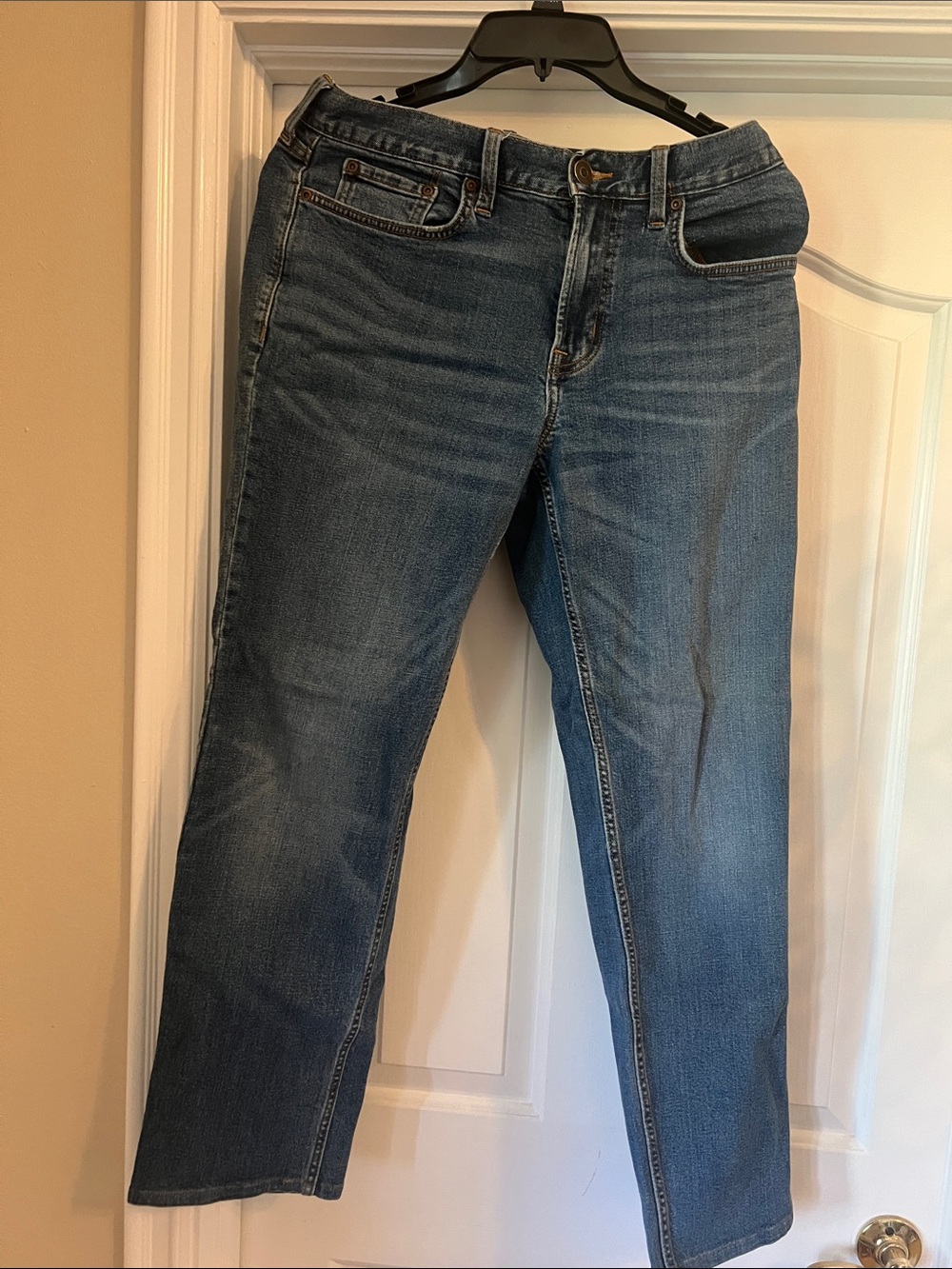 Men's Blue Straight-Leg Jeans